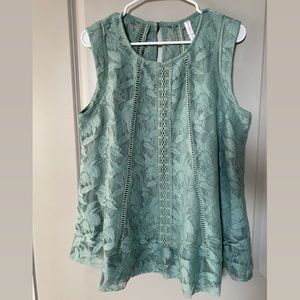 Turquoise Lace Blouse